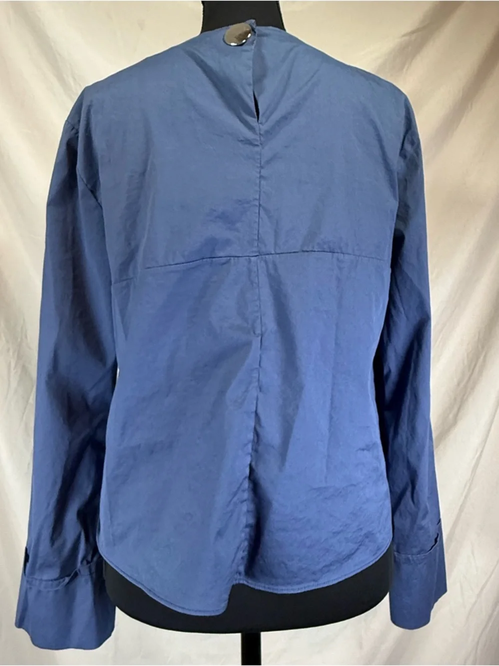 ZARA Blue‎ Front-Tie Blouse 💙 Women’s Small - Picture 5 of 6